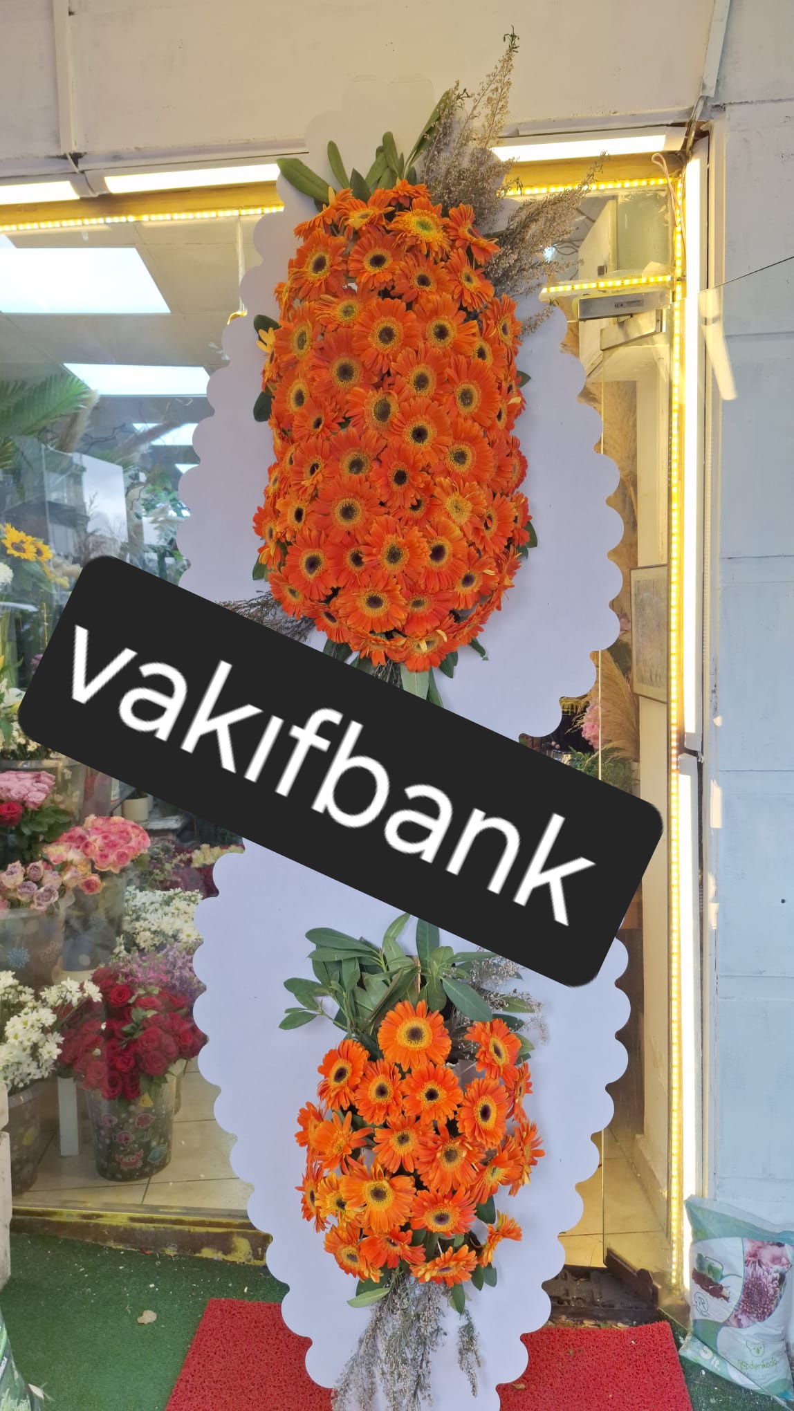 Çift Katlı Turuncu Gelin Duvaği