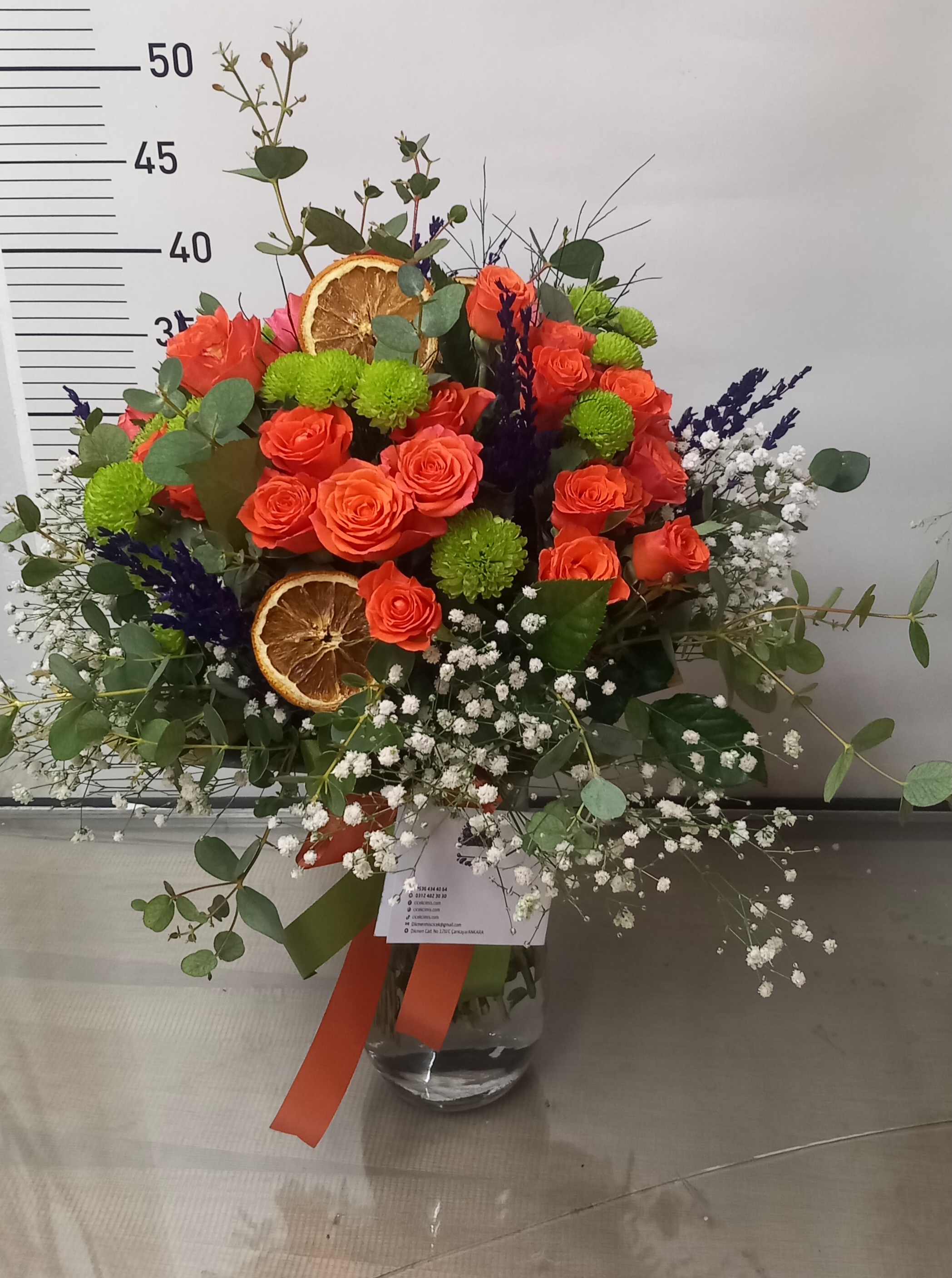 Silindir Vazo İçi Mini Çardak Gül Serisi