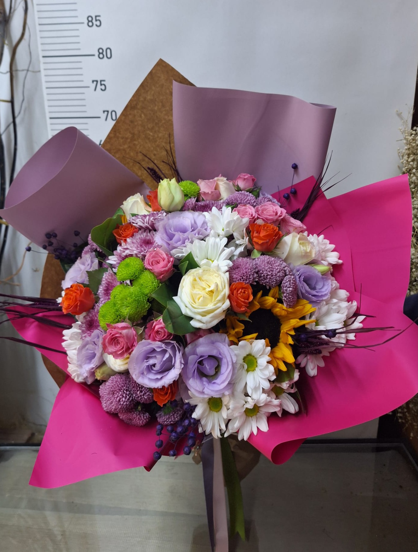 Renkli Kasimpati Ve Gül Buketi Serisi